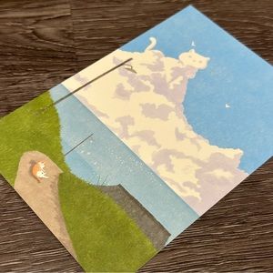 Kitten Cat Look at Cloud in Blue Sky Postcard ❘ Travel Card ❘ Postal Card ❘ Card